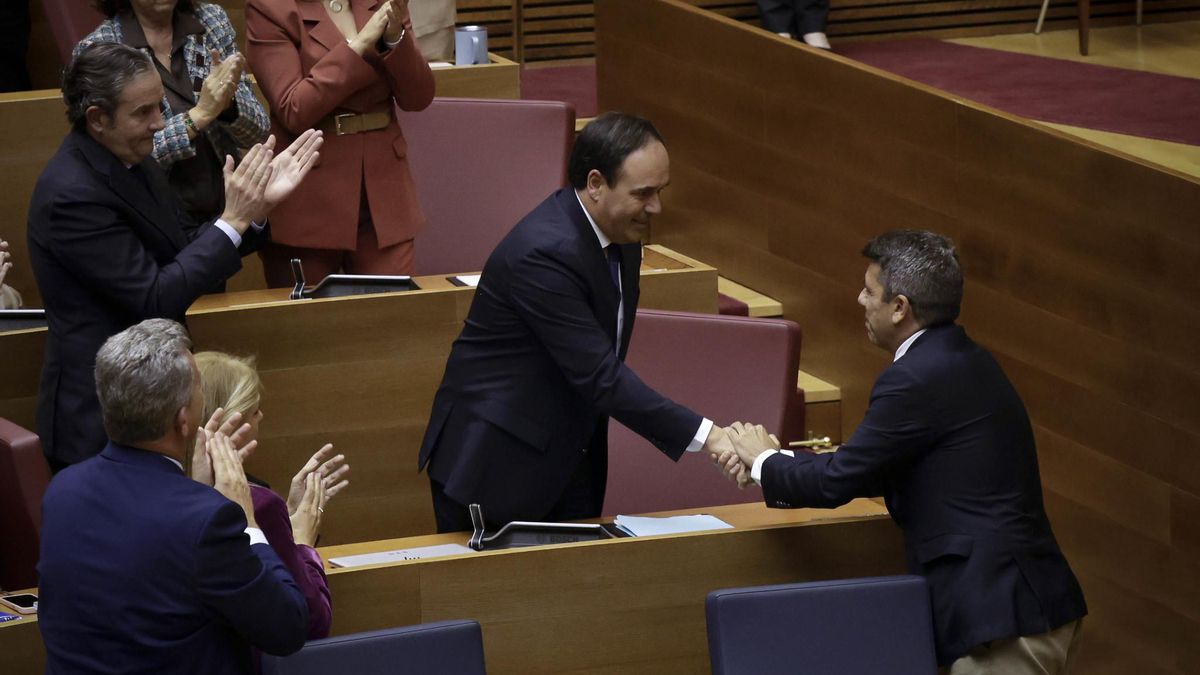 La investidura més amarga: Pérez Llorca arriba a la presidència amb el permís d'Abascal i sense esmentar ni una vegada Mazón