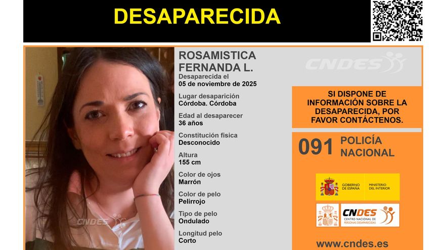 Buscan a una mujer desaparecida desde el 5 de noviembre en Córdoba