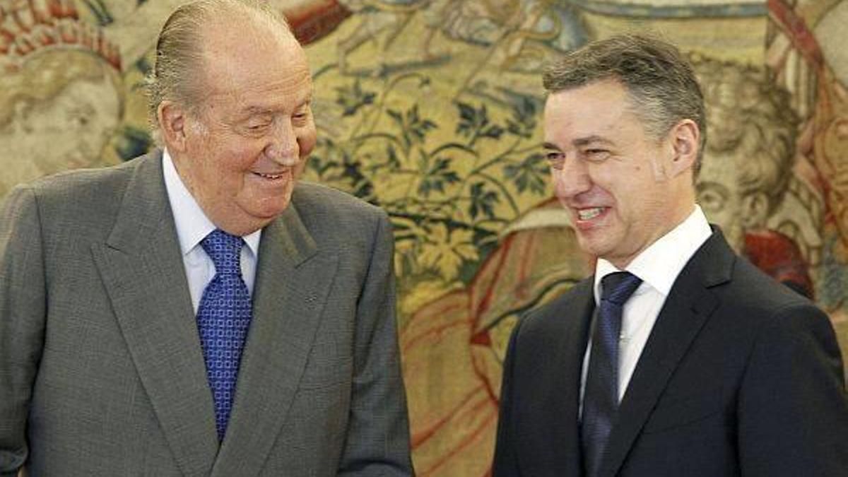 Urkullu, con Juan Carlos I en el palacio de La Zarzuela