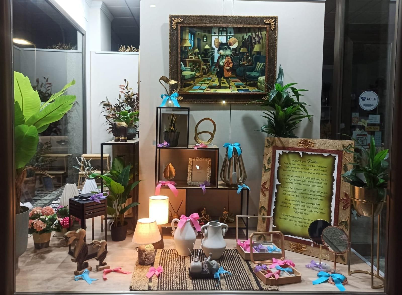 'El ratoncito Pérez' en un escaparate de 'Ruteando cuentos'.