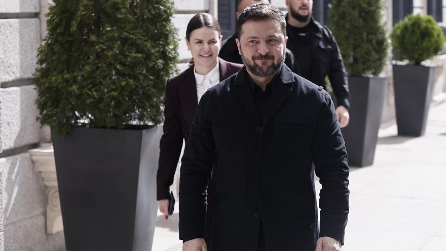 El presidente de Ucrania, Volodímir Zelenski, en una imagen del 18 de marzo de 2026. EFE/ Sergio Perez