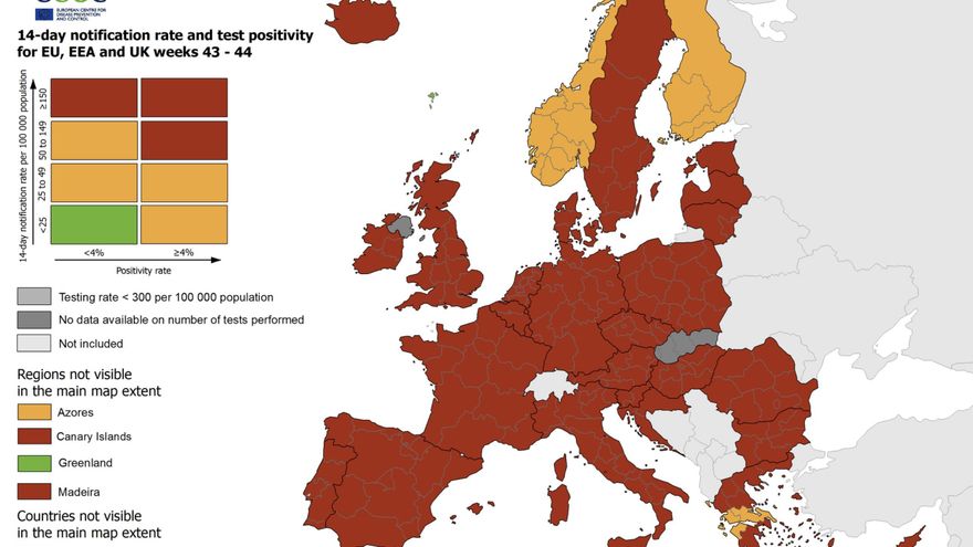 Última actualización del semáforo europeo.