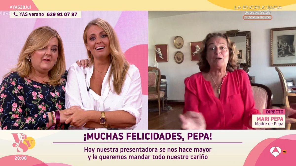 Pepa Romero, sorprendida por su madre en 'Yas Verano'