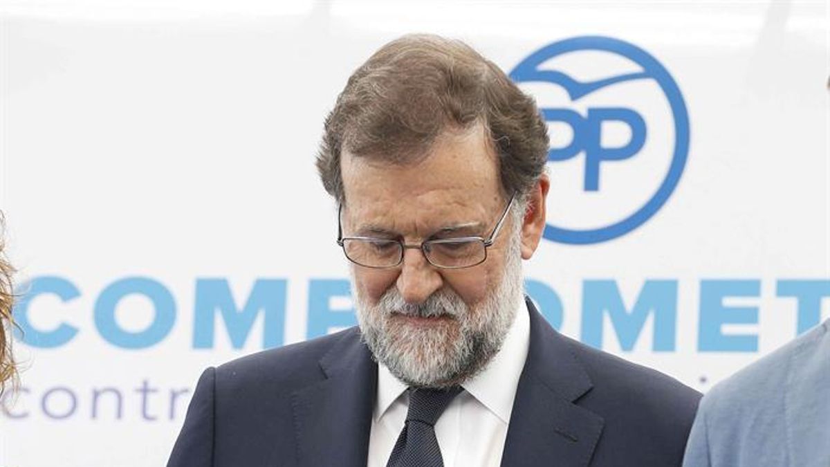 Mariano Rajoy en el acto sobre el acto contra la violencia de género en la sede del PP.