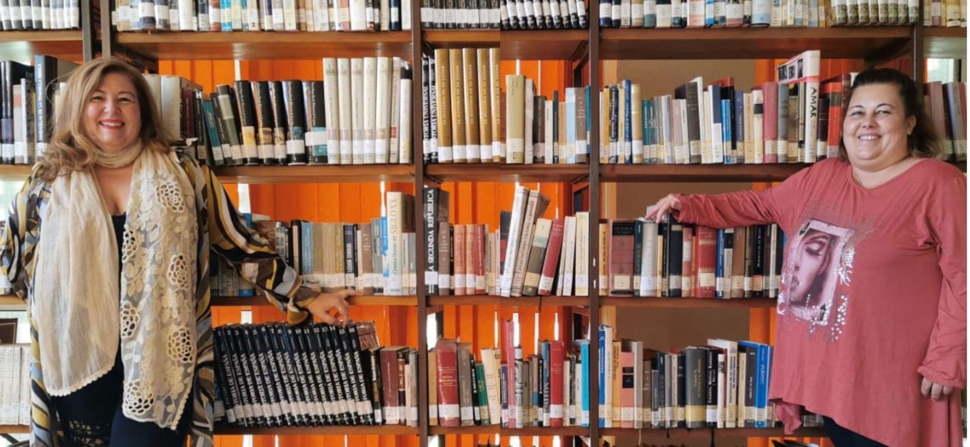 Charo González en la Biblioteca de Los Llanos de Aridane.