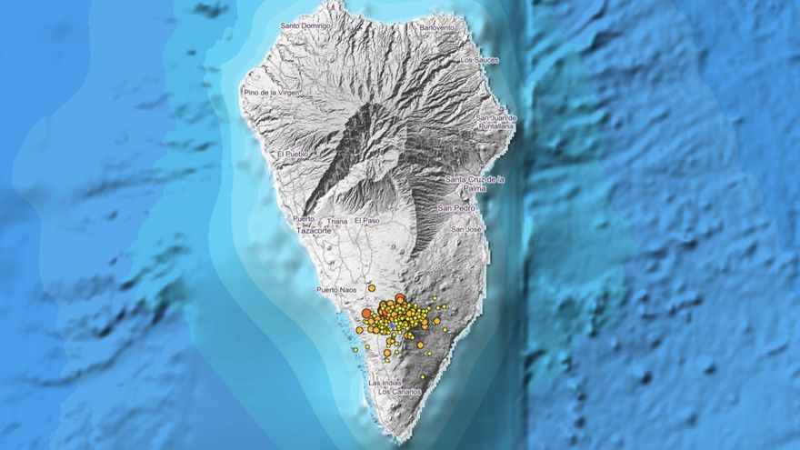 Localizados 354 terremotos de los 1.570 detectados  en el nuevo enjambre sísmico de La Palma