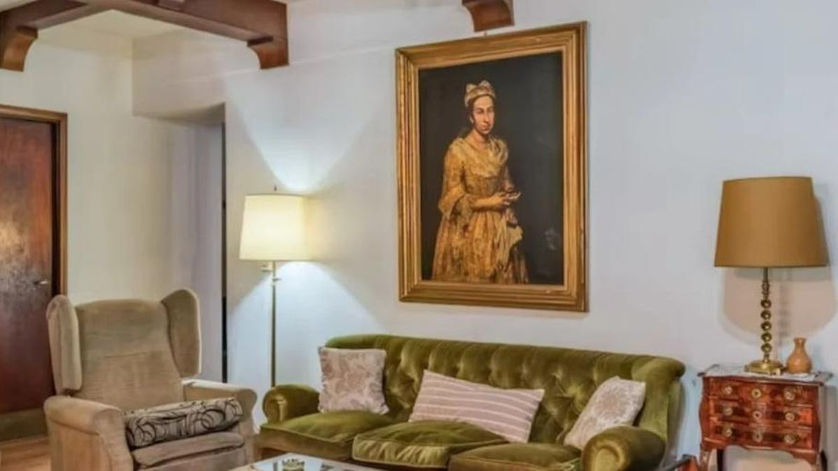 Retrato de una dama, del pintor italiano Giuseppe Ghislandi (1655-1743)., en la foto que publicó la inmobiliaria marplatense.