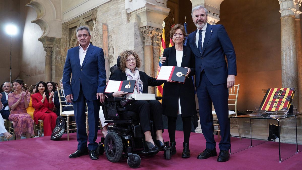 El discurso más emotivo del Día de Aragón: "Jorge murió feliz, haciendo lo que le gustaba, con Natalia, su amor"
