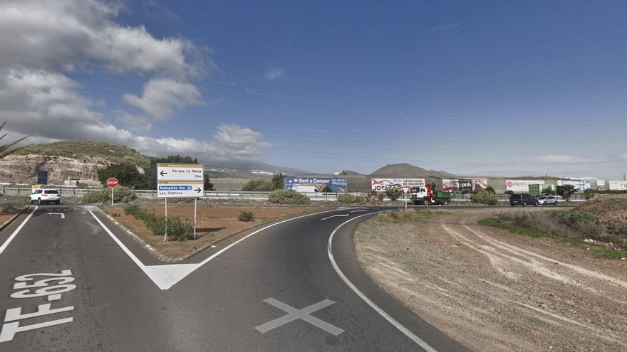 Vista de la carretera TF-652 en el municipio de San Miguel de Abona