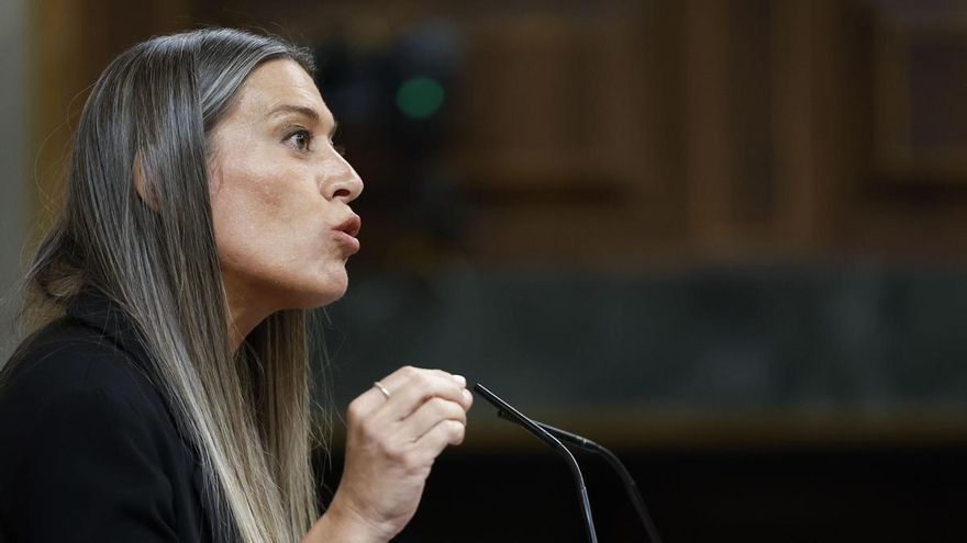 La portavoz de Junts Per Catalunya, Míriam Nogueras, interviene este miércoles durante el pleno del Congreso de los Diputados.