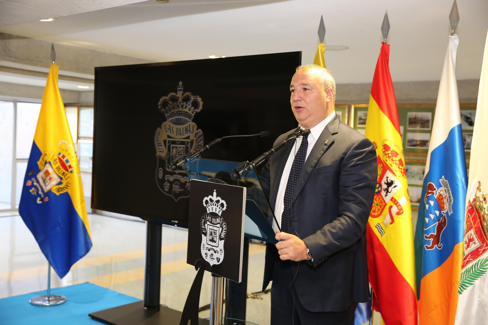 Almuerzo institucional de la UD Las Palmas en el Estadio de Gran Canaria. Alejandro Ramos.