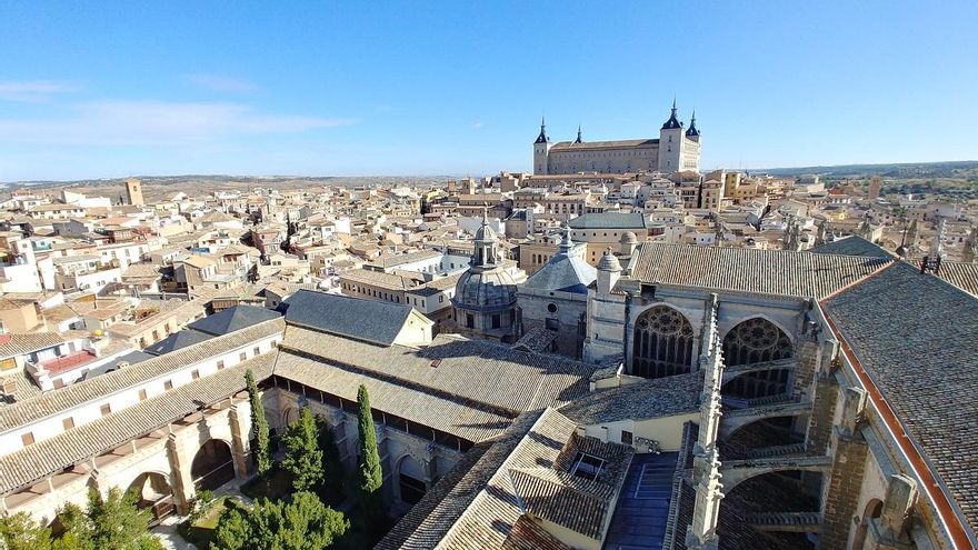 Vistas de la ciudad desde la torre de la Catedral. Conjunto Histórico de Toledo