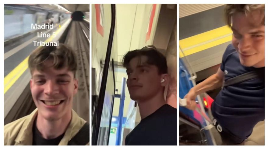 La Policía investiga a un joven francés por viajar colgado del último vagón del Metro en Madrid: "La multa va a ser legendaria"