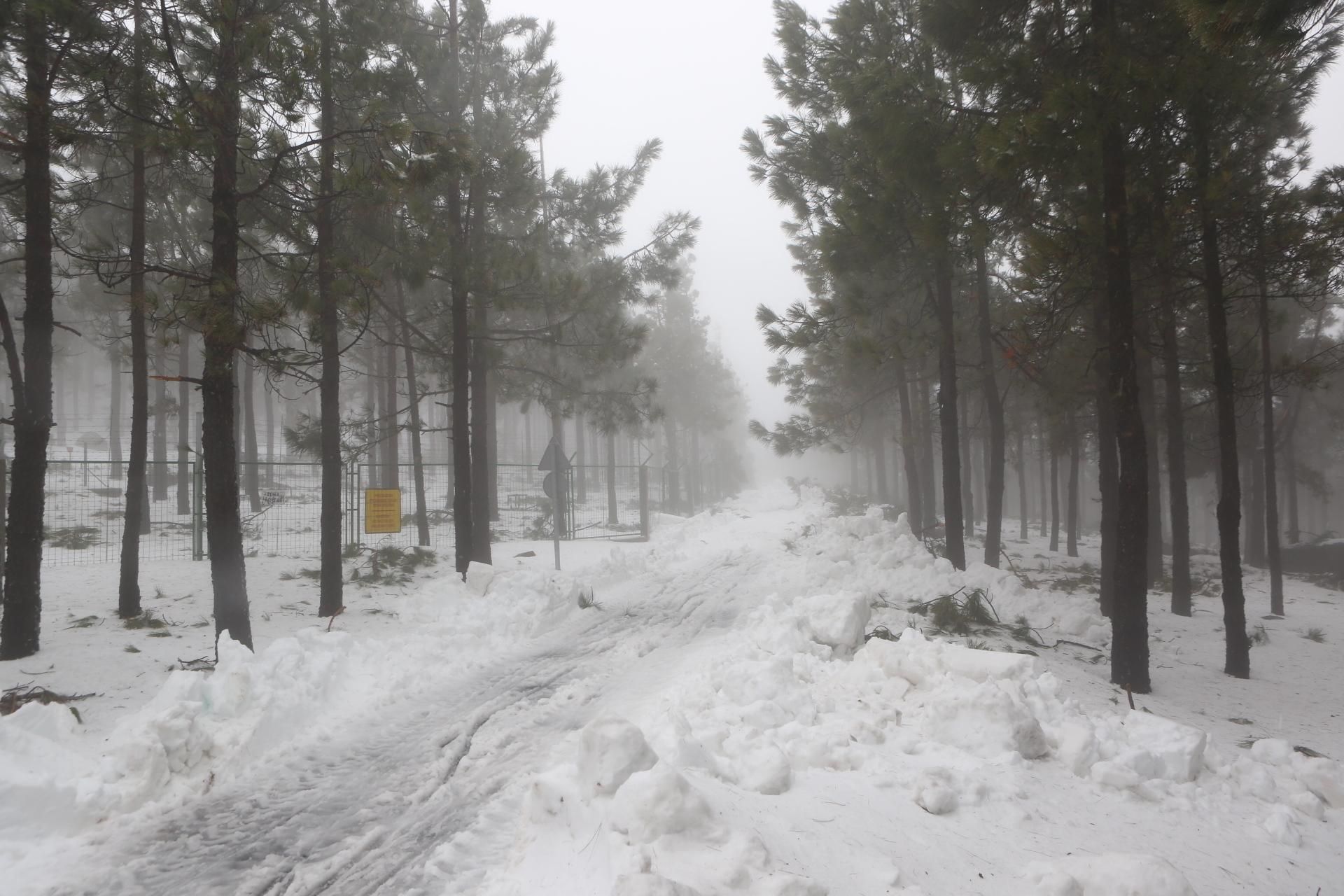 Nieve en la cumbre de Gran Canaria