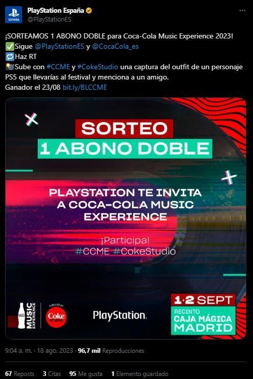 Contenido con más compartido en Twitter sobre el Coca Cola Music Experience