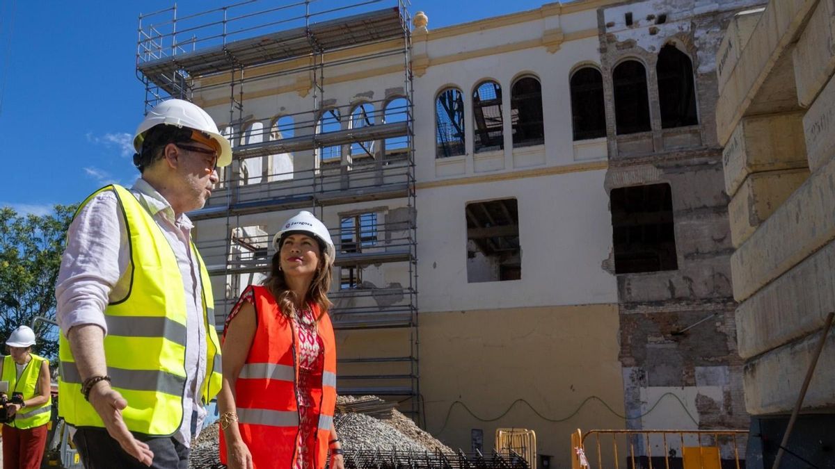 La rehabilitación de la Harinera de Casetas, en Zaragoza, avanza hacia su final en 2027 tras estabilizar los muros