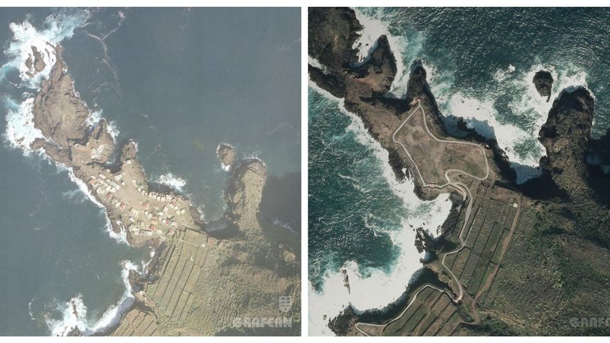 A la izquierda, El Sauzal en 2004 y a la derecha, en 2011.