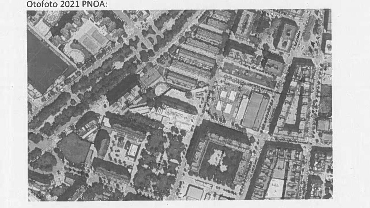Ortofoto de uno de los terrenos incluida en el informe pericial.