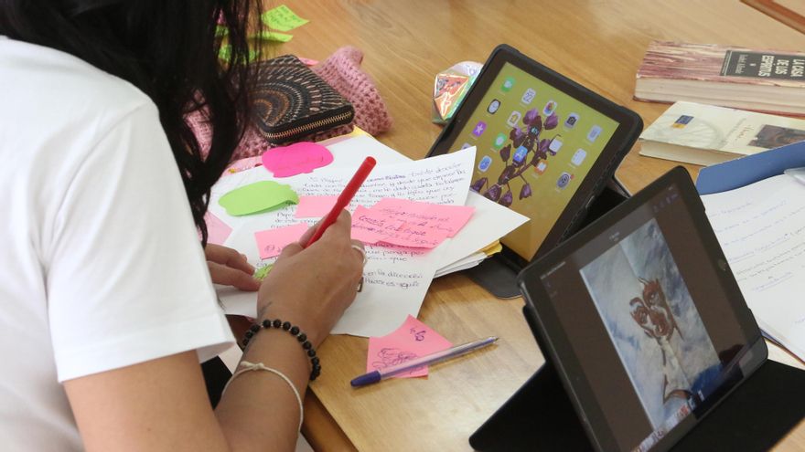 Una alumna del proyecto Me Sumaría. (ALEJANDRO RAMOS)