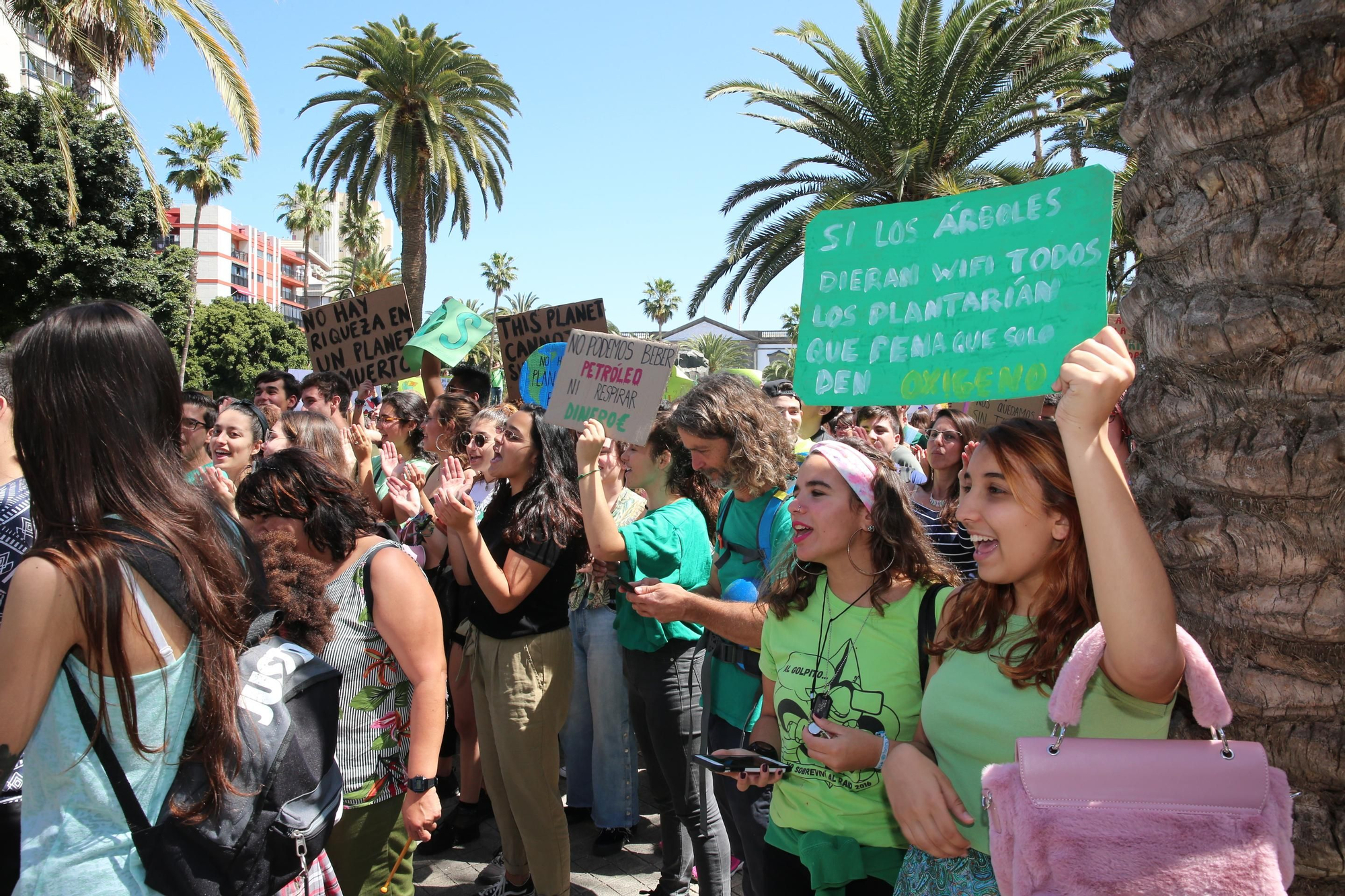 Movilización contra el cambio climático en Gran Canaria.