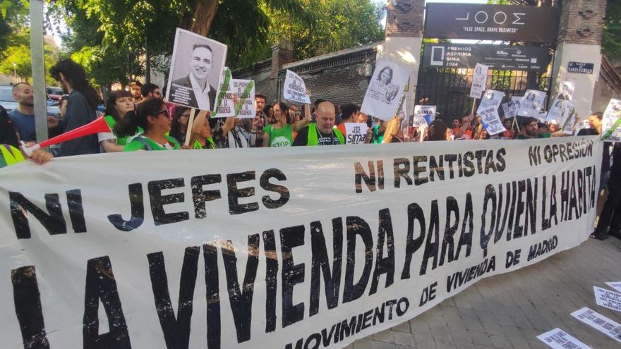 El movimiento por la vivienda se manifiesta en Madrid frente a "los premios inmobiliarios de la vergüenza"