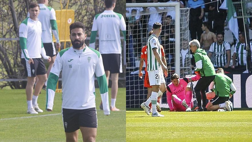 Más alarmas en el Córdoba CF: de la "mala sensación" de Rubén Alves al "golpe en la cadera" de Carlos Marín