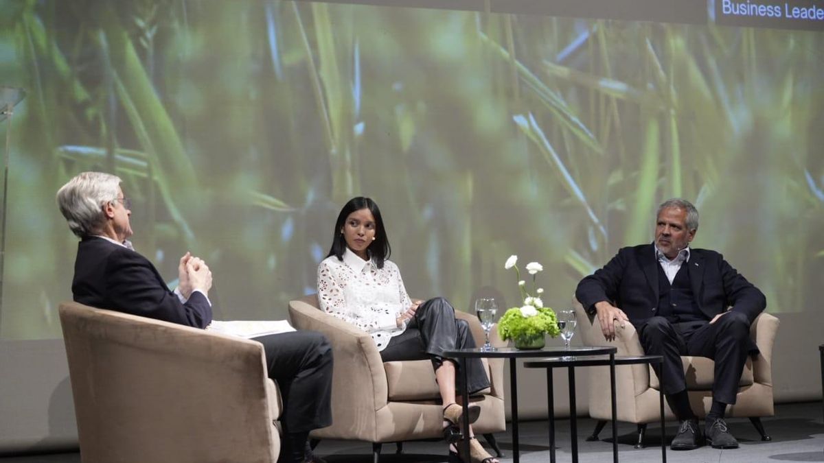 Lucila y Luis Perez Companc durante su participación en el RepensAR Summit 2025.