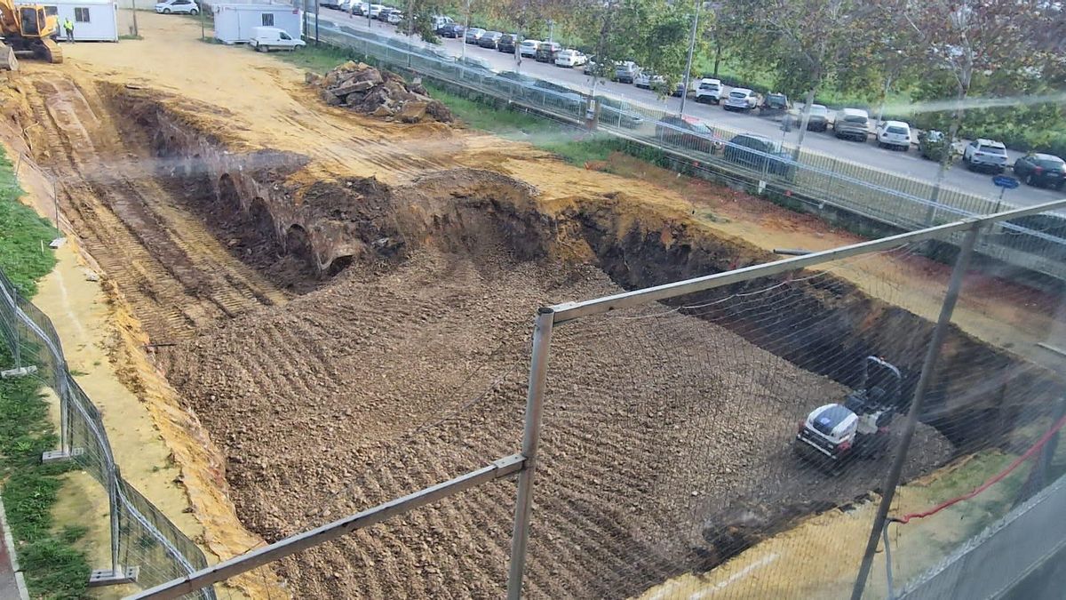 Los restos han aflorado en las obras para una piscina.