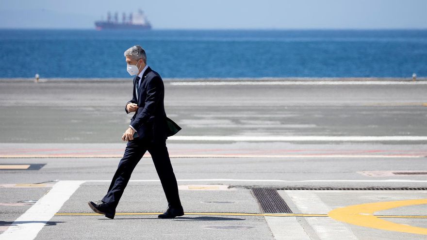 El Ministro del Interior Fernando Grande Marlaska, a su llegada esta semana a Ceuta.