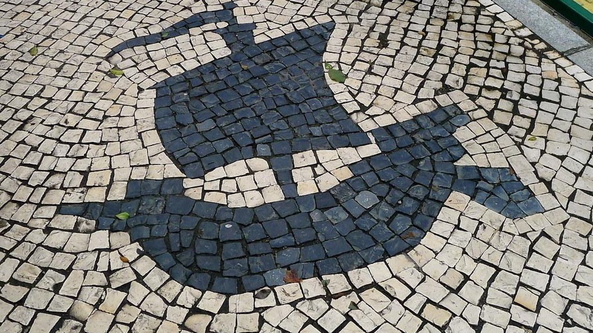 Arte en el suelo de Lisboa