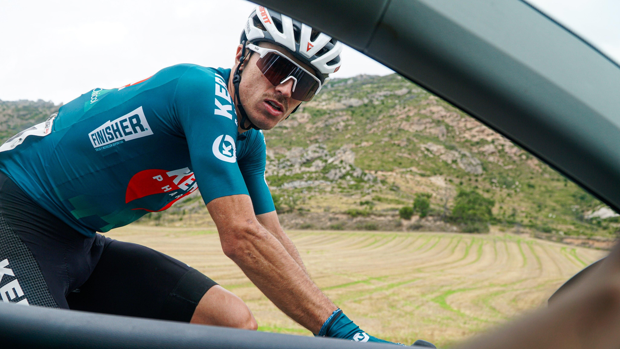 Urko Berrade, durante la etapa.