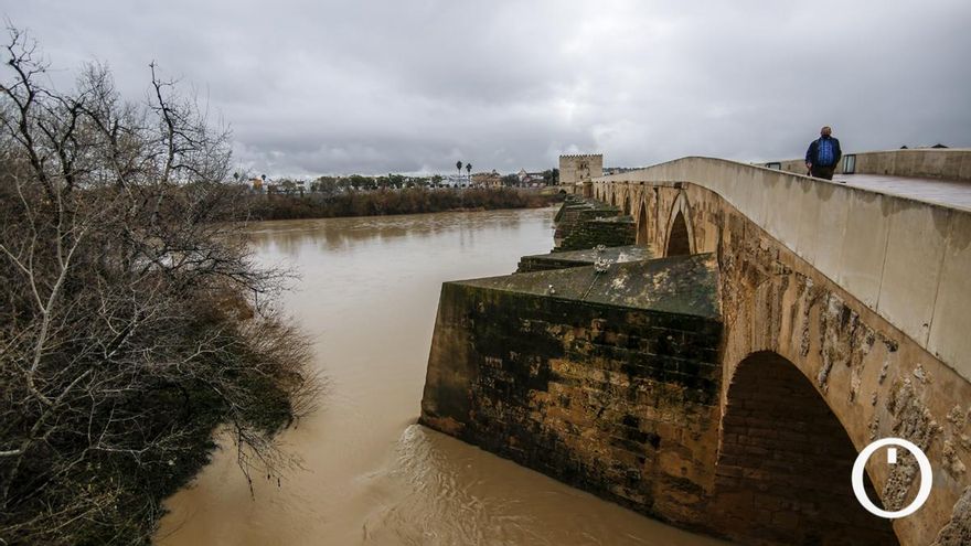 La crecida del río Guadalquivir a su paso por Córdoba