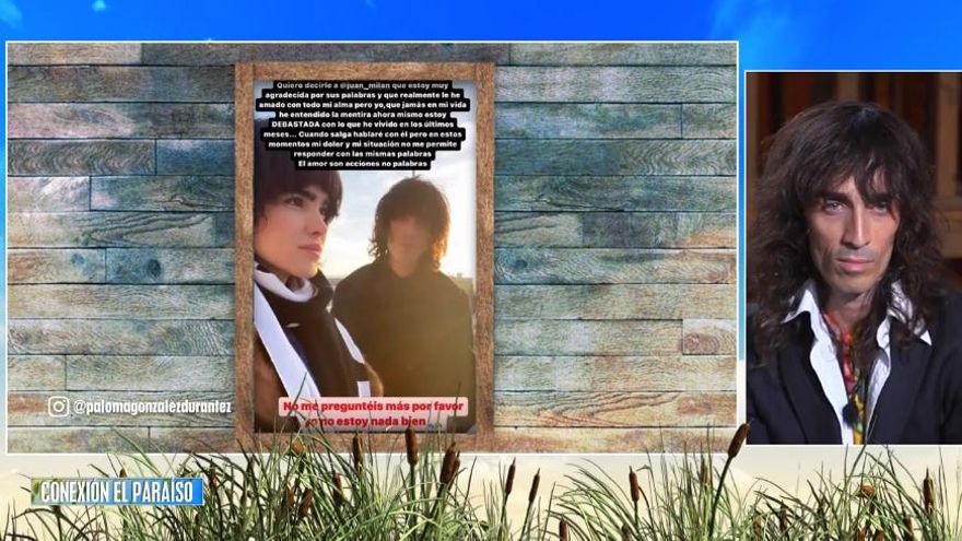 'Pesadilla en El Paraíso' muestra a Juan Alfonso el mensaje de Paloma en redes sociales