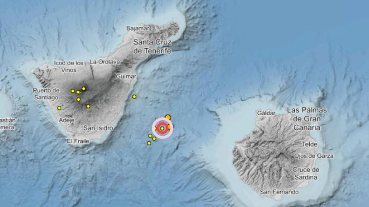 El IGN registra en los últimos días siete terremotos entre Gran Canaria y Tenerife, dos de ellos de magnitud 2,6 y 2,1
