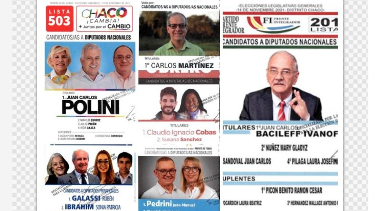 Las boletas para las elecciones del 14 de noviembre en Chaco