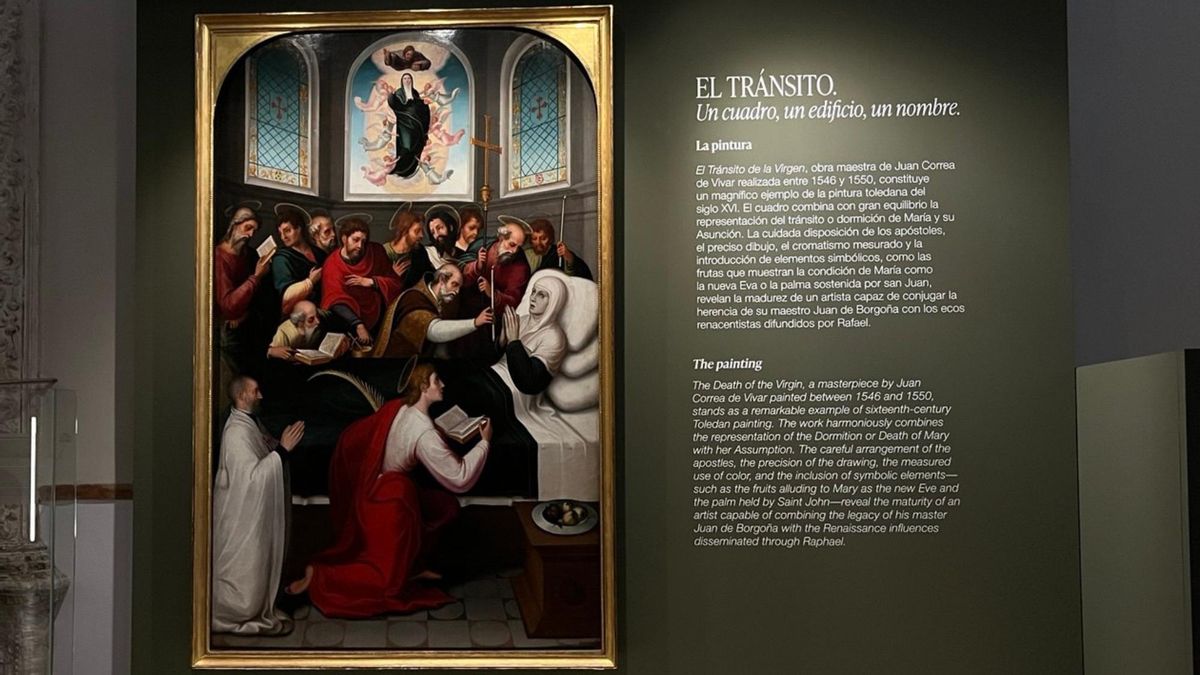 'El tránsito de la Virgen', la obra manierista del discípulo de Juan de Borgoña, regresa a Toledo tras 200 años