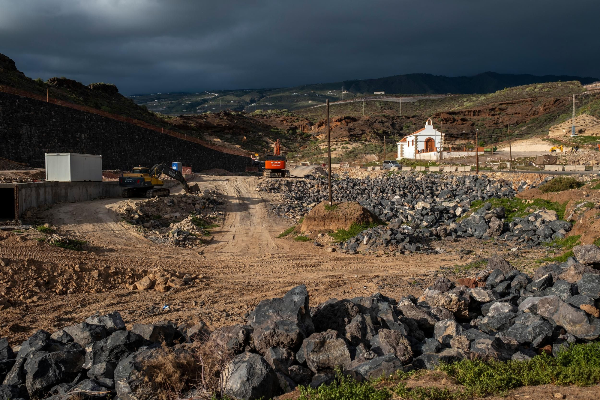 Obras de Cuna del Alma, en el sur de Tenerife.