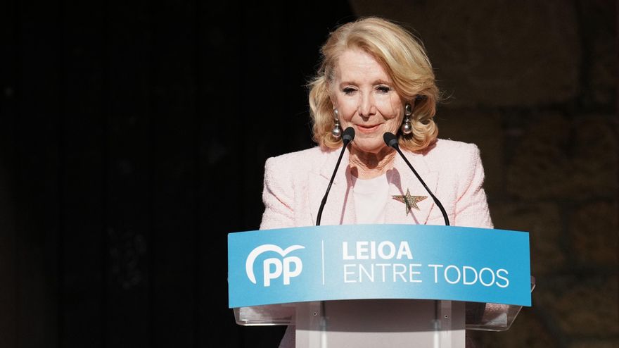 La expresidenta de la Comunidad de Madrid Esperanza Aguirre