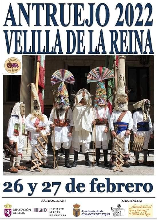 Cartel carnaval tradicional de Velilla de la Reina en el año 2022