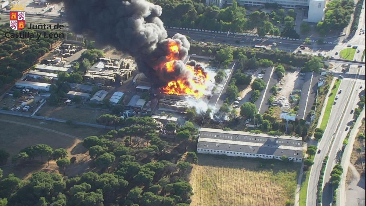 Incendio en Valladolid.