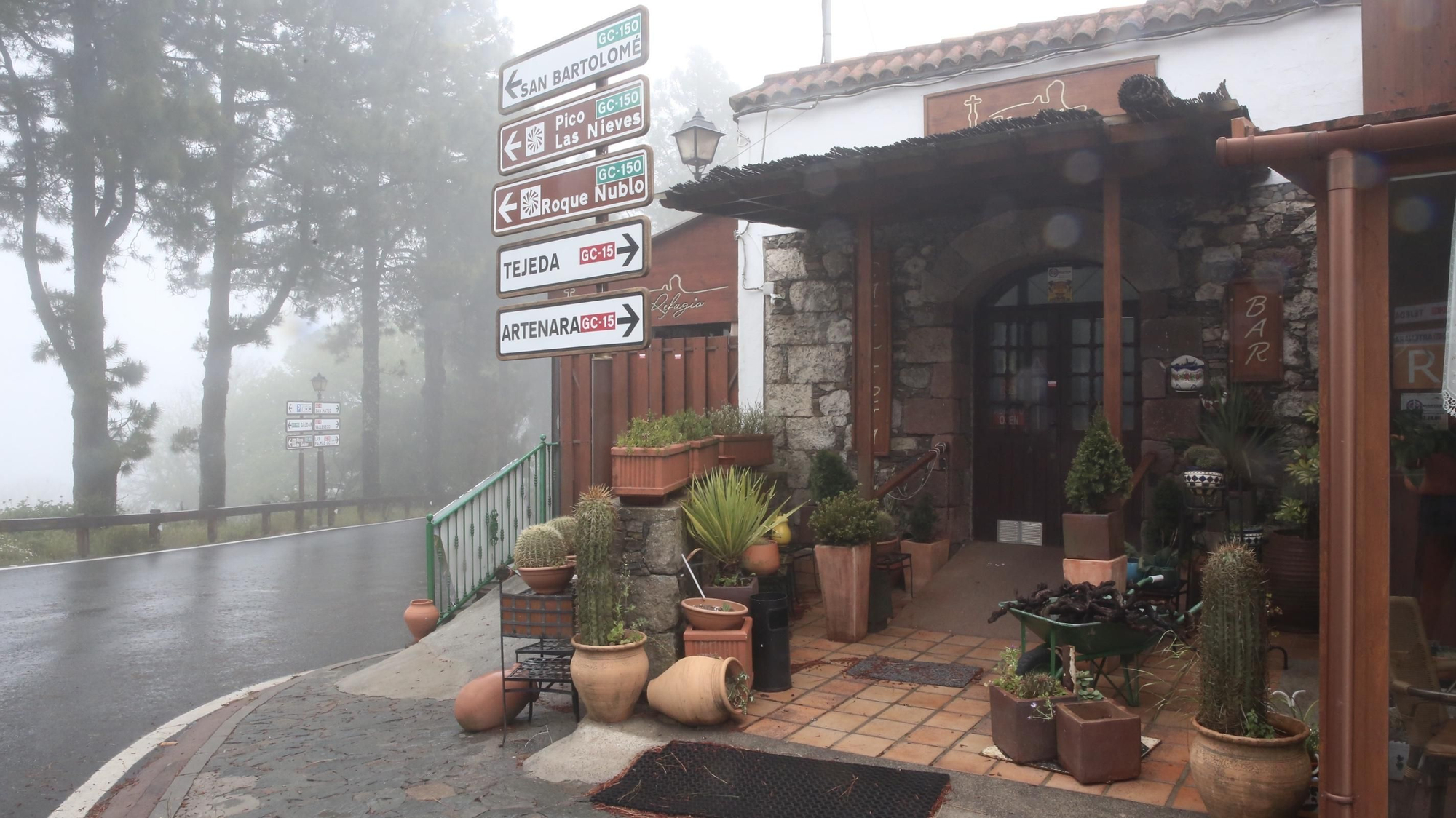 Un día de mayo invernal en la cumbre de Gran Canaria.