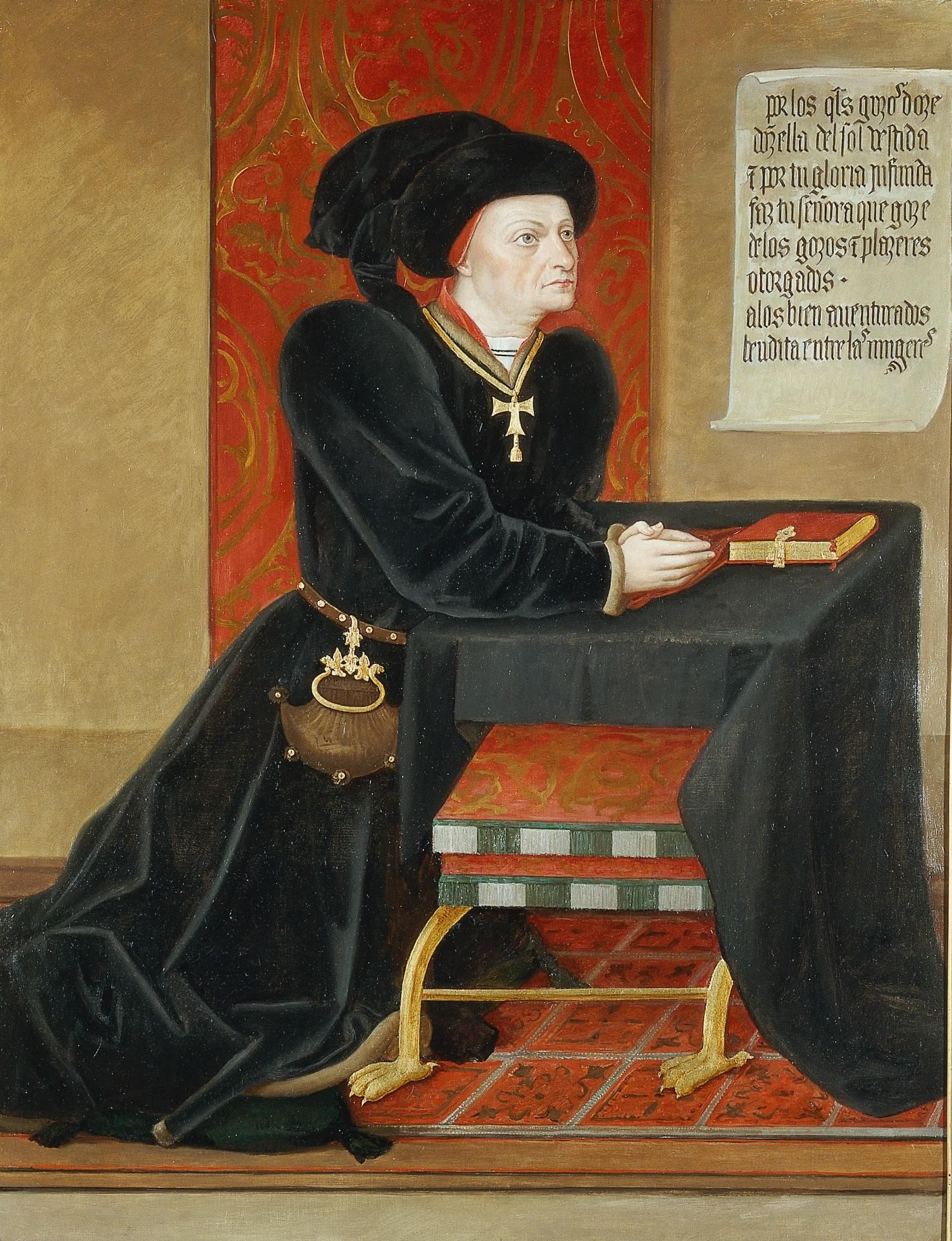 Copia del retrato de Íñigo López de Mendoza y de la Vega, I marqués de Santillana, realizado por Jorge Inglés en 1455.