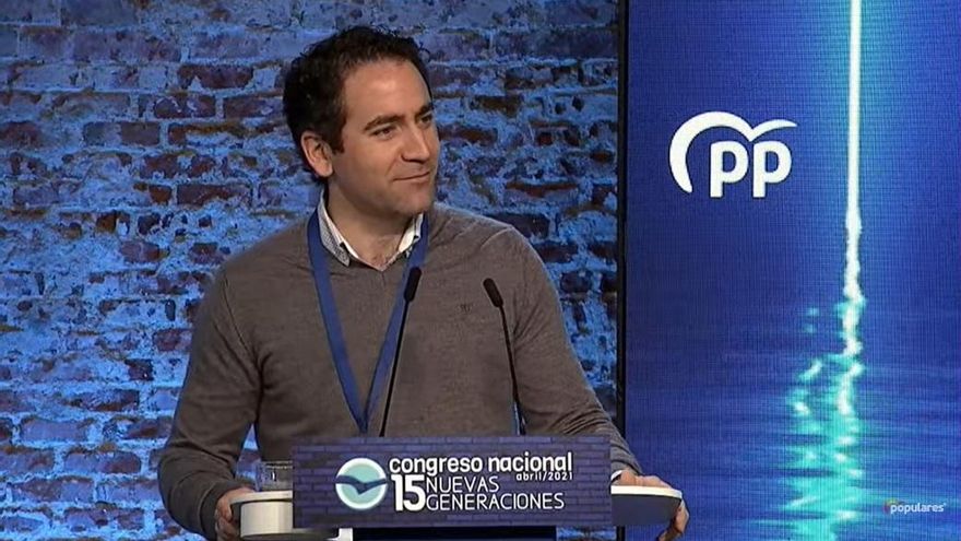 El secretario general del PP, Teodoro García Egea, en un acto del Partido Popular.