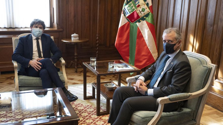 Urkullu y Andueza exhiben la "buena salud" de la coalición de PNV y PSE-EE tras aparcar las diferencias educativas