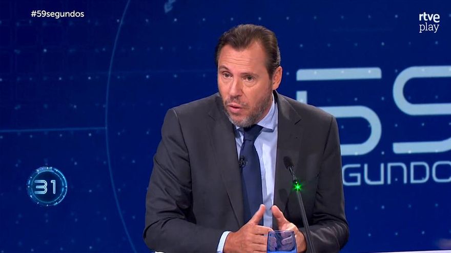 Óscar Puente respondió en el '59 segundos' de TVE a quién prefiere: "¿a Broncano o a Pablo Motos?"