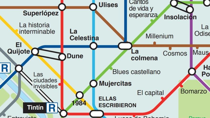 El plano literario de Metro de Madrid: ¿en qué libro vives o trabajas?