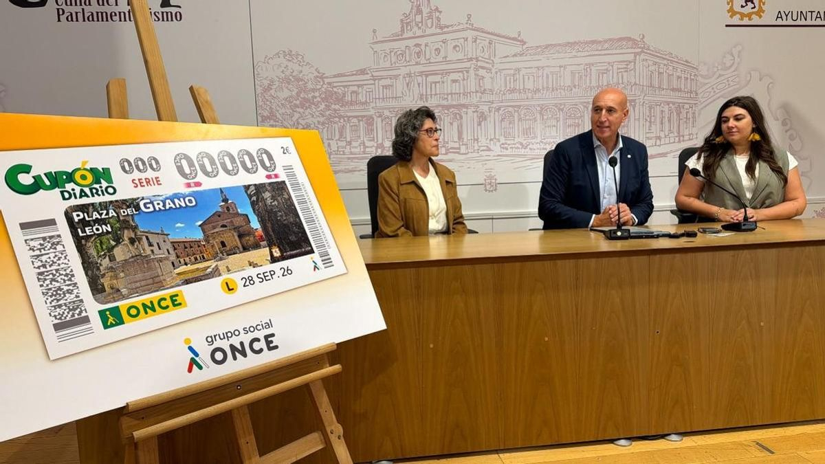 La Plaza del Grano de León protagoniza el Cupón de la ONCE del lunes 28 de septiembre
