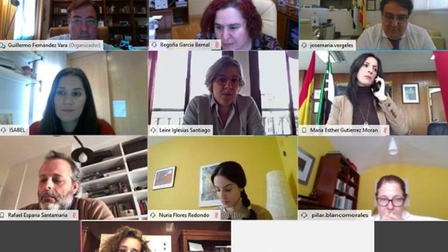 Reunión virtual del Consejo de Gobierno de la Junta de Extremadura