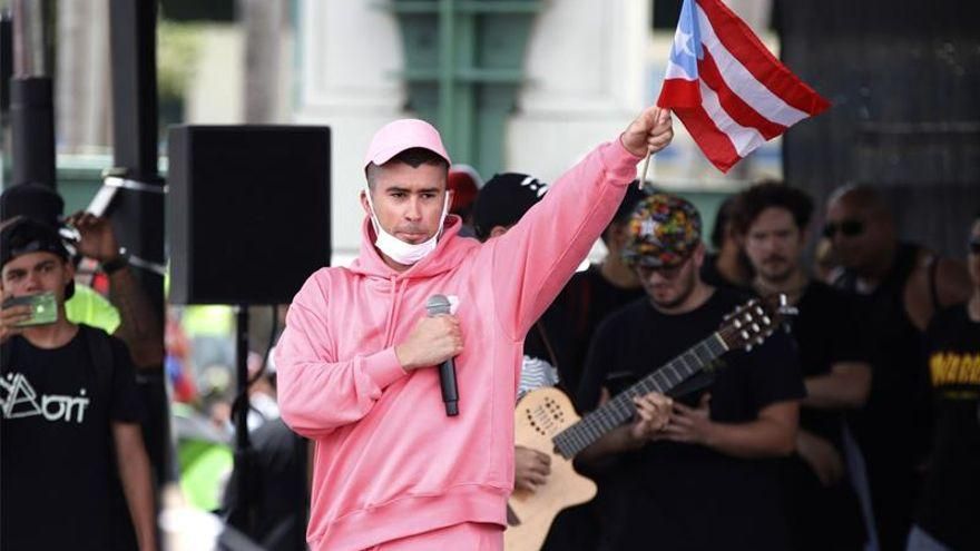 Bad Bunny en las protestas del Verano del 19, en Puerto Rico