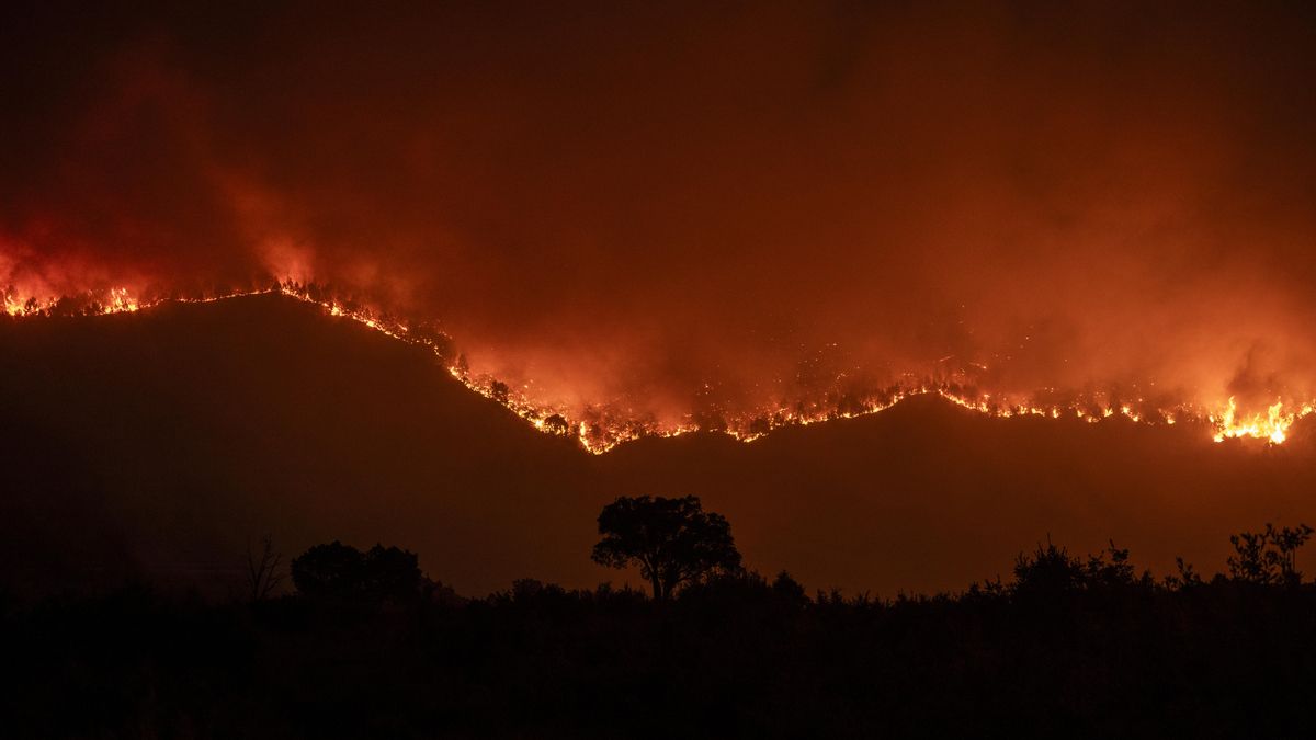 El viento de madrugada agrava los incendios en Asturias